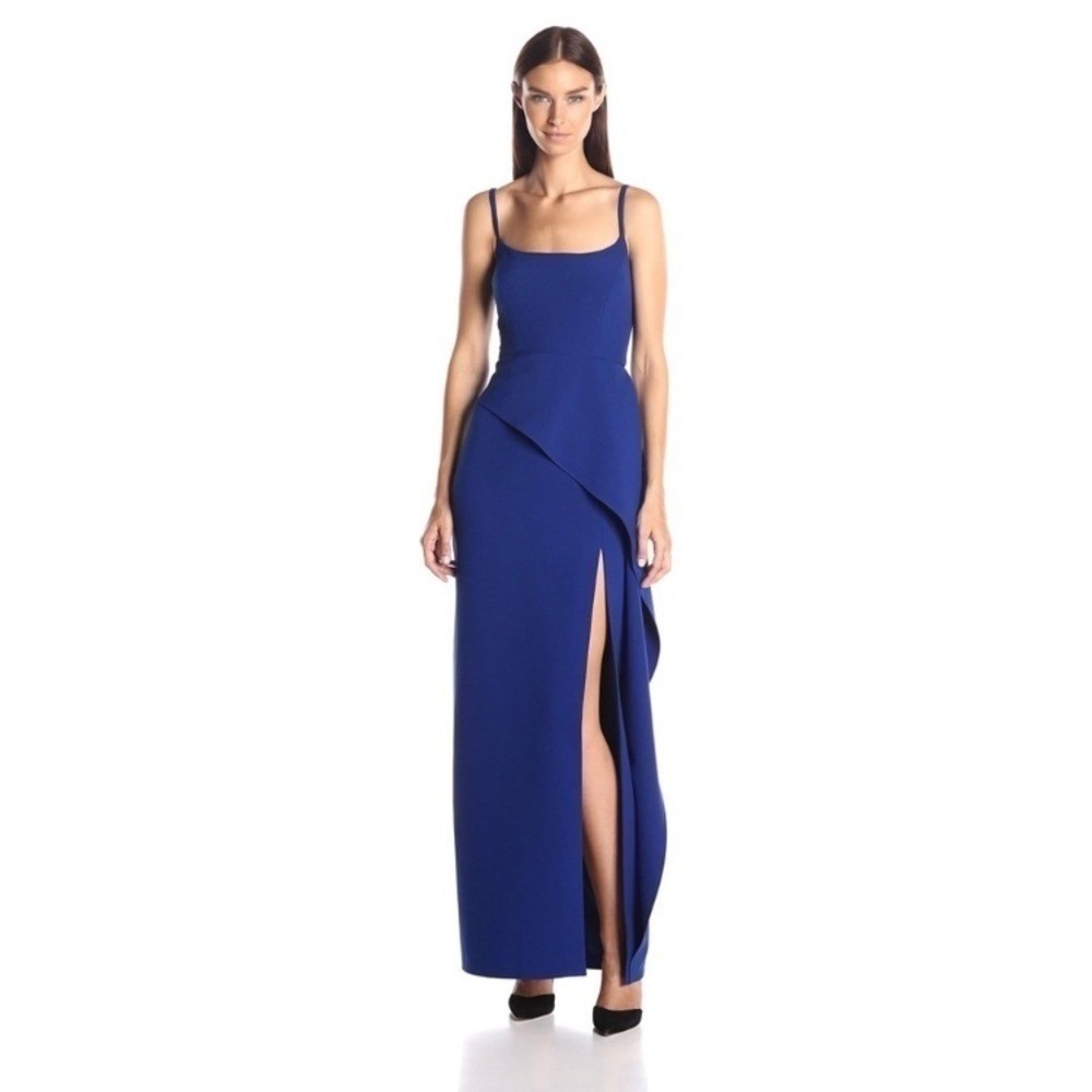 BCBGMaxazria Steluth Maxi Dress Royal Blue size 2 strap's cocktail‎ prom